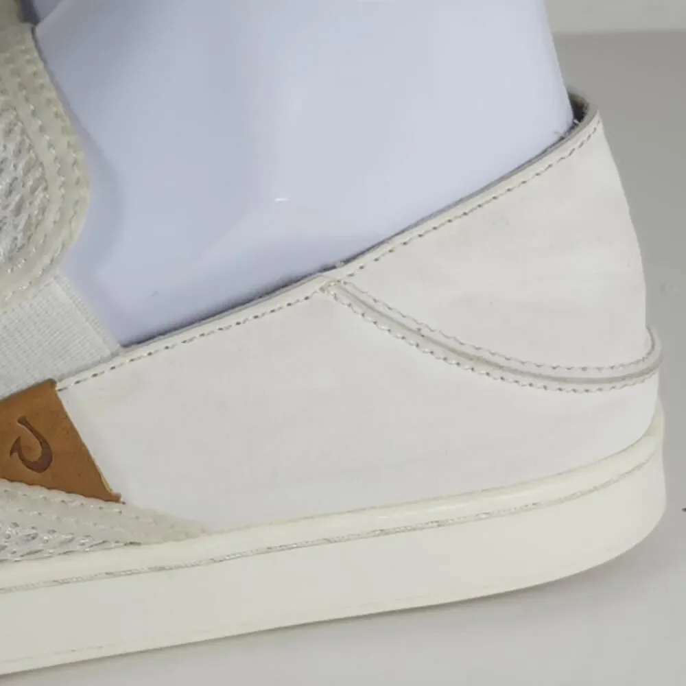 Olukai Women's Pehuea US9 White Flat Slip On Loafer Sneakers Shoes